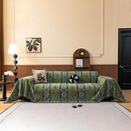 VClife Bohemian Couch Cover, Vintage Moroccan Tribal Geometric Chenille Couch - Image 2