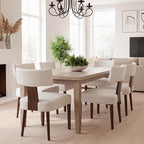 HNY Set of 6 Mid Century Modern Dining Chairs, Farmhouse Velvet Upholstered by HNY
