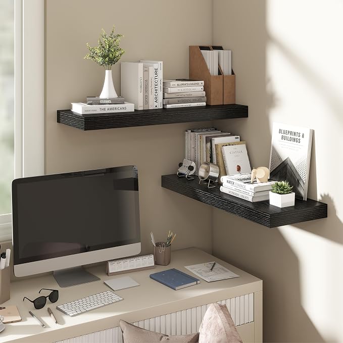 Dreamland 30 Inch Black Floating Shelves - Image 3