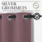 NICETOWN Dry Rose Blackout Curtains 108" Long - Image 3