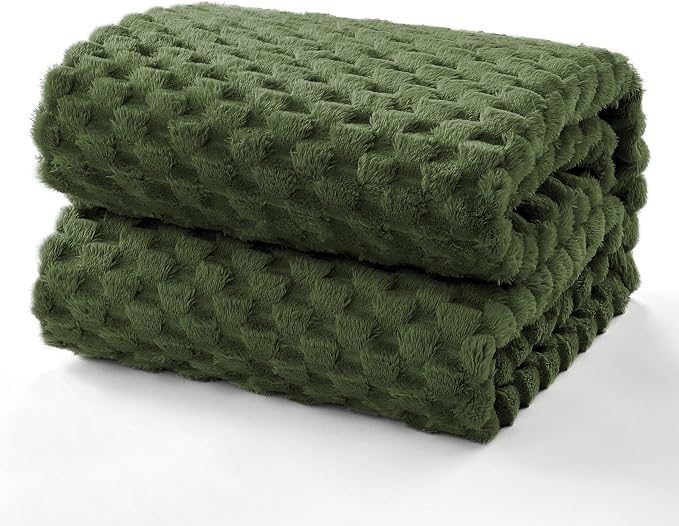 EXQ Home Gentle Soft Fleece Throw Blanket – Cozy Lightweight 3D Imitation - Image 2