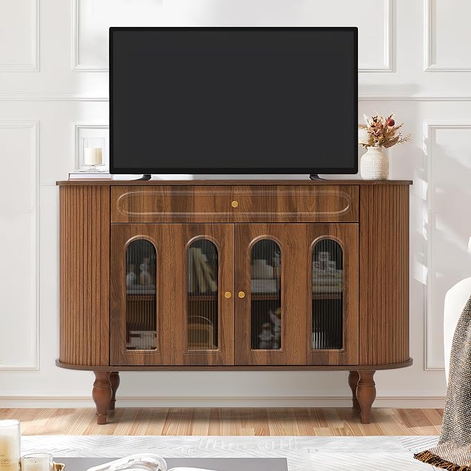 XUZENEST 47'' Fluted Sideboard Buffer Cabinet - Image 8