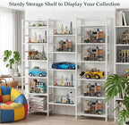 Homykic Bamboo Bookshelf, 71” Tall Triple Wide Bookcase - Image 5