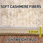 2'6''x8' Runner Rugs Washable Rug: Modern Abstract Hallway Beige Carpet | - Image 7
