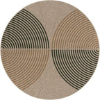 Lahome Enfys Modern Rainbow Round Rug 3ft, Circle Indoor Outdoor Rugs - Image 6