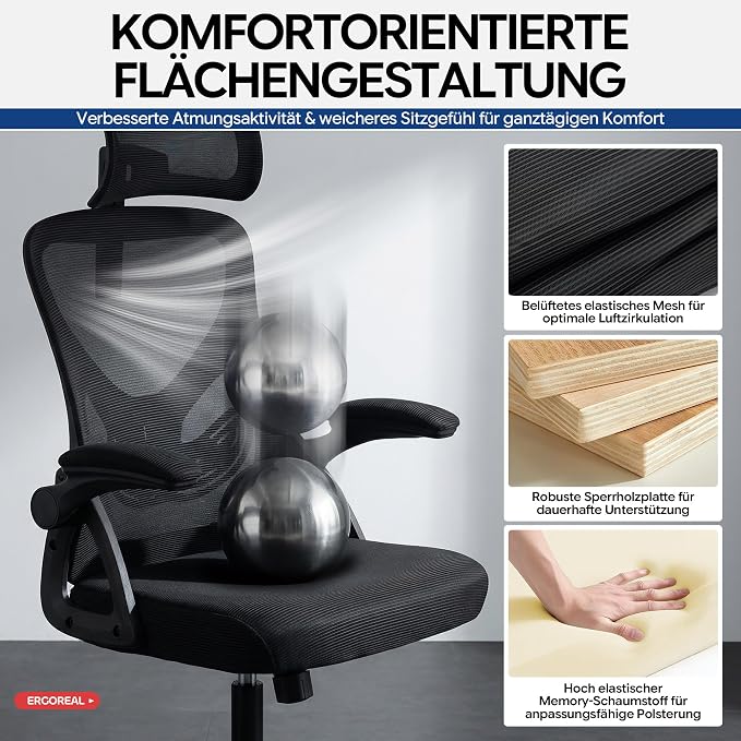 Ergonomic Office Chair, Mesh Desk Chair - Image 6