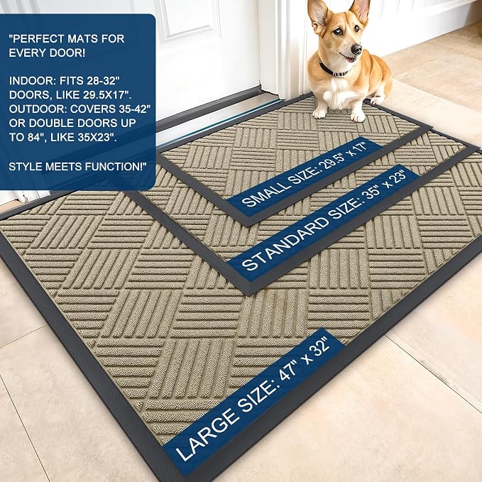 OLANLY Front Door Mat Outside Entrance 71x23, Waterproof Heavy-Duty Doormat | - Image 2