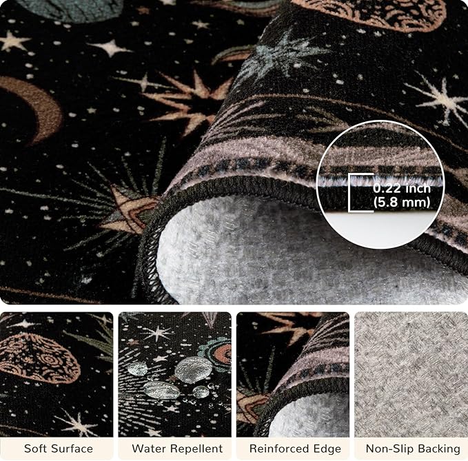 Vacuum-Friendly, 10x14 Washable Area Rug - Image 2