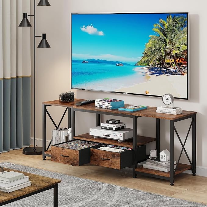 GYIIYUO TV Stand with Fabric Drawer - Image 6