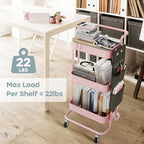 DTK 3-Tier Metal Utility Rolling Cart - Image 3
