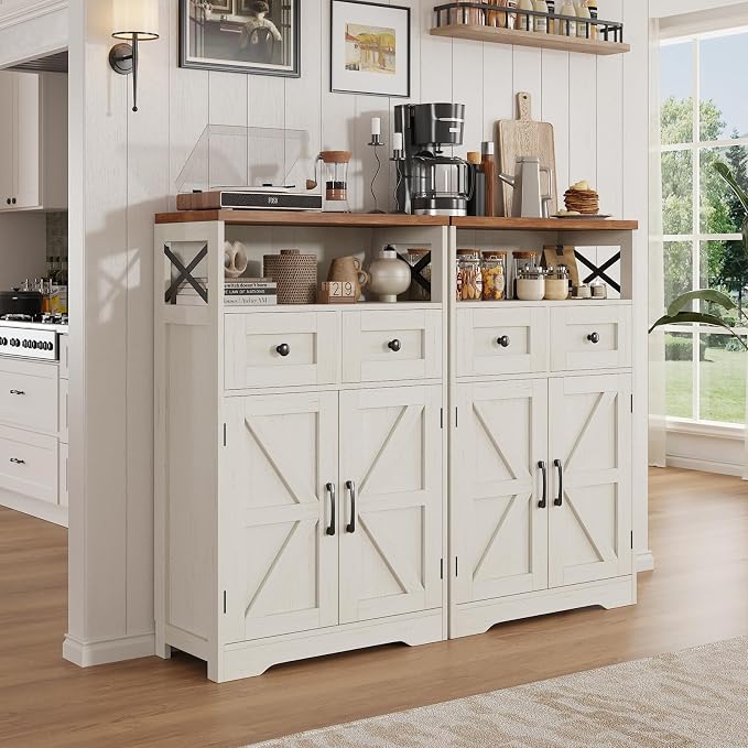 Befrases Set of 2 Farmhouse Storage Cabinet - Image 8