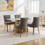 Upholstered Dining Chairs Set of 4, Modern Fabric Side Chairs - Image 2