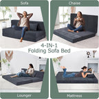 Folding Sofa Bed, 4 in 1 Convertible Sleeper Chair - Image 4