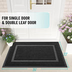 OLANLY Front Door Mat Outside 35x23, All-Season Heavy-Duty Rubber Doormat | - Image 2