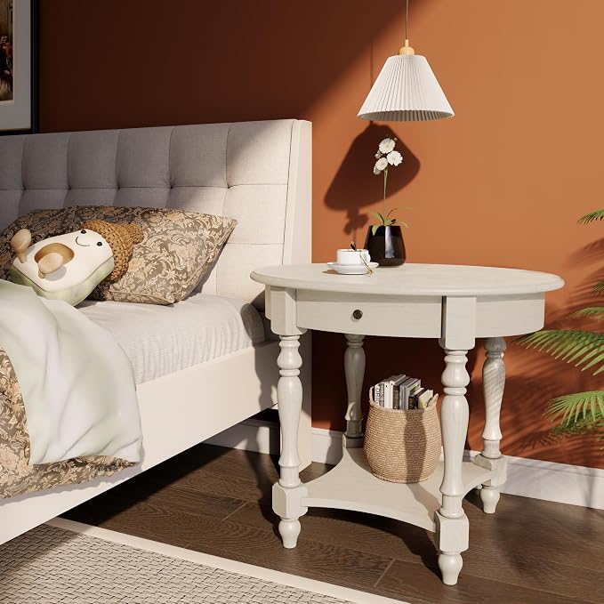 LEEMTORIG Oval Round End Table - Image 2