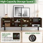 TV Stand for 80 Inch TV, Fluted Entertainment Center - Image 7