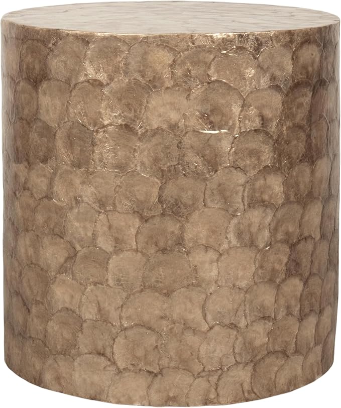 East at Main Capiz Shell Side Table – Tea Brown Accent Table, Small Decorative - Image 3