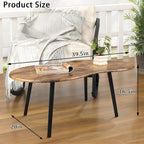 Small Coffee Table Cloud Shape Coffee Table Industrial Wooden Irregular Center - Image 3