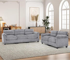 HAOMARKETS 2 Piece Cordory Sofa Sets, Comfy Loveset 2-Seater Sofa and by HAOMARKETS