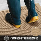 Sturdy Front Door Mat, Absorbent Muddy Dirt Resist Welcome Door Mats Outdoor - Image 2