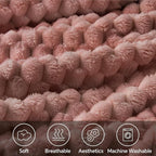 BEDELITE Dusty Pink Throw Blanket - Image 3