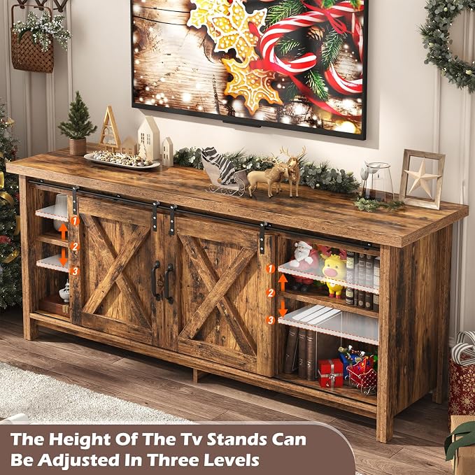 Farmhouse TV Stand for 65 Inch TV - Image 6