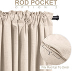 Faux Linen Total Blackout Curtains - Image 4