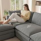 97" Cloud Couches for Living Room, 29.1" Deep Seat Modular Sectional Sofa - Image 4