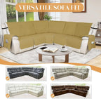 HDCAXKJ 100% Waterproof Reclining Sectional Couch Covers L Shape Recliner Sofa - Image 5