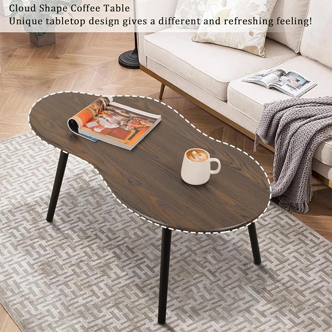 Modern Coffee Tables for Living Room Cloud Shape Center Table Industrial - Image 5