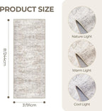 3x8 Runner Rug Non Slip, Washable Hallway Runner Rug, Taupe | Neutral Rugs - Image 2