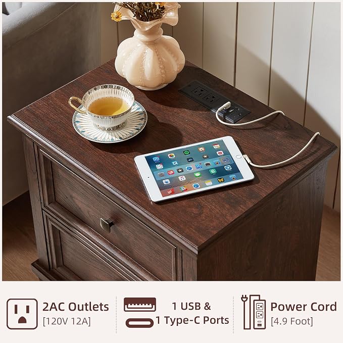 SAVOR LIFE Farmhouse Nightstand - Image 4