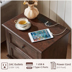 SAVOR LIFE Farmhouse Nightstand - Image 4