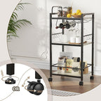 Bar Cart for The Home, 3 Tier Kitchen Carts - Image 5