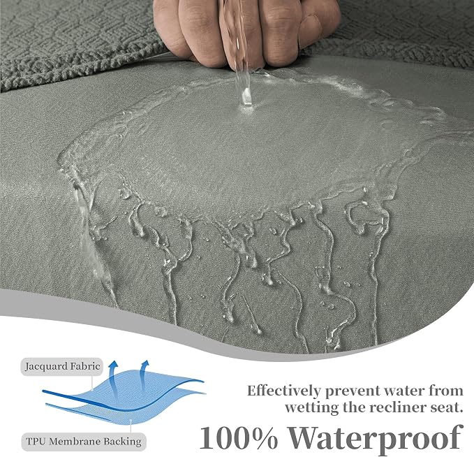 100% Waterproof Sectional Recliner Couch Covers - Image 4