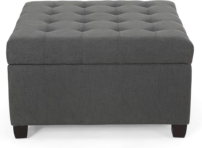 Christopher Knight Home Hedda Tufted Fabric Storage Ottoman - Image 5