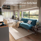 LINSY HOME Futon Sofa Bed, 3 in 1 Convertible Comfy Loveseat Sleeper Sofa Bed - Image 8