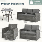 6 Pieces Patio Furniture Sets - Image 2