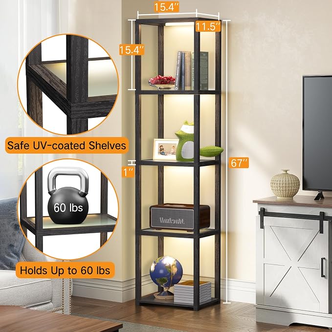 OUTON 67" Glass Display Shelf - Image 2