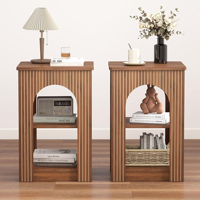 weselon End Table Set of 2, Mid-Century Modern Side Table - Image 8