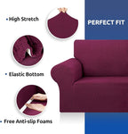 Stretch Oversized Couch Covers for Sofa Slipcover, Wine | 1-Piece Washable Sofa - Image 5