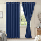 Room Darkening Curtains for Bedroom, 70 x 84 Inches, 2 Panels | Thermal by Hiasan