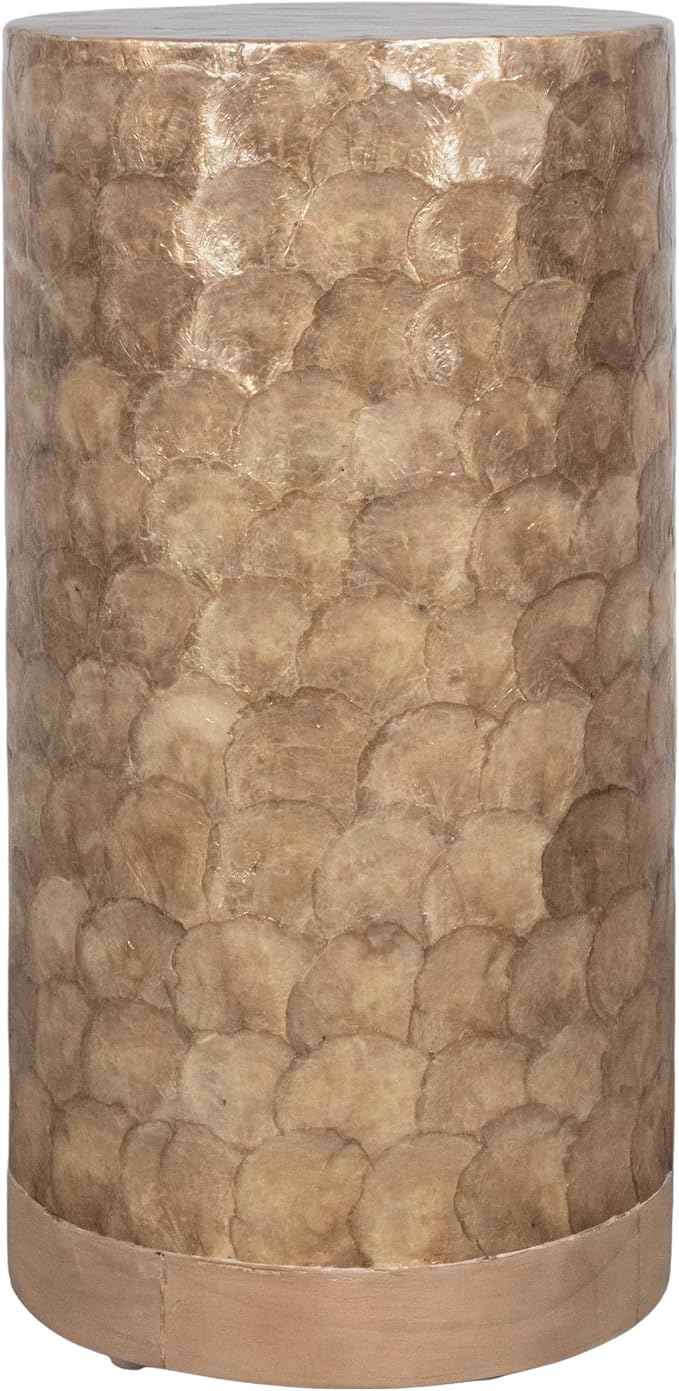 East at Main Capiz Shell Martini Table – Tea Brown Accent Table, Small - Image 3