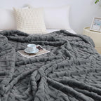 Aganear Fleece Throw Blanket for Couch Sofa 60"x80" Grey | Lightweight Fuzzy - Image 7