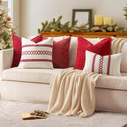 MIULEE Decorative Couch Throw Pillow Covers 20x20 Inch Red 2 Pack | Summer - Image 5