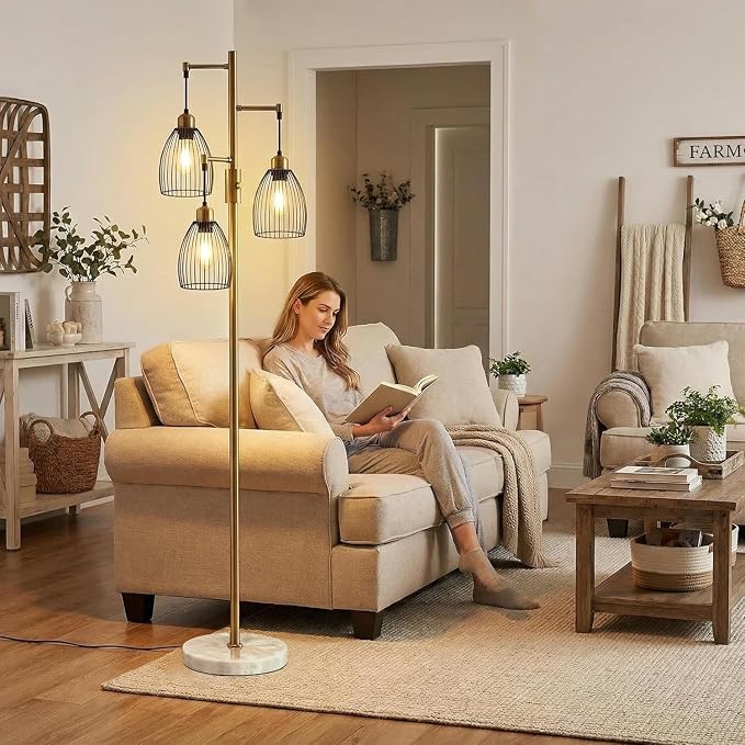 Torondo Dimmable Floor Lamps for Living Room, Industrial Standing Lamp - Image 6