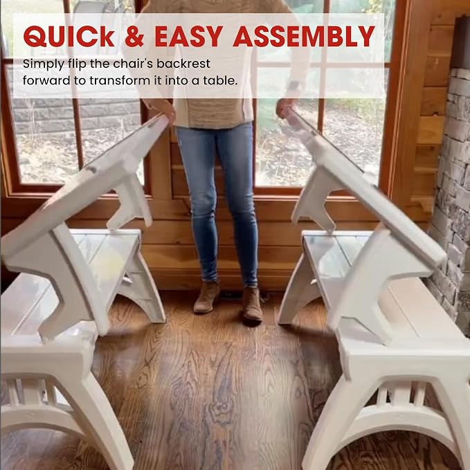 Convert-a-Bench 2-in-1 Outdoor Bench & Picnic Table - Image 4