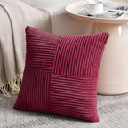 Fancy Homi 2 Packs Burgundy Euro Decorative Throw Pillow Covers 28x28 Inch - Image 2