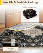 RELEANY Washable Area Rug, Runner 2'6"x14', Water Repellent, Pet Friendly - Image 4