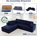 MAXYOYO 132" L Shaped Modular Sectional Sofa - Image 9
